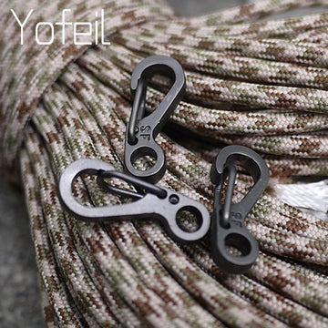 10 Pcs Mini Carabiner Clips – Tactical Paracord Hooks for Camping & Hiking