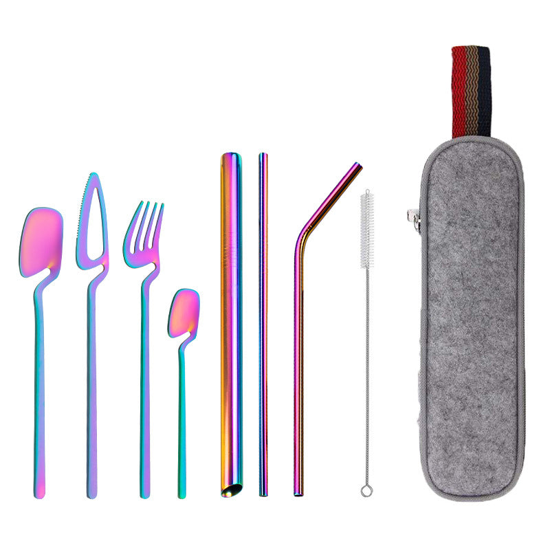 304 Stainless Steel Travel Tableware Set – Knife, Fork & Spoon Combo
