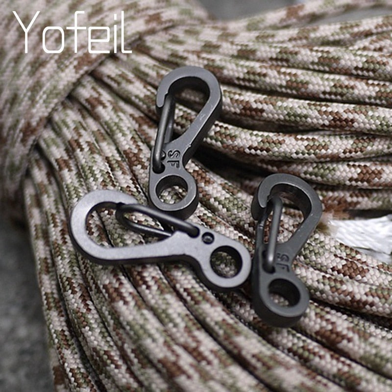 10 Pcs Mini Carabiner Clips – Tactical Paracord Hooks for Camping & Hiking